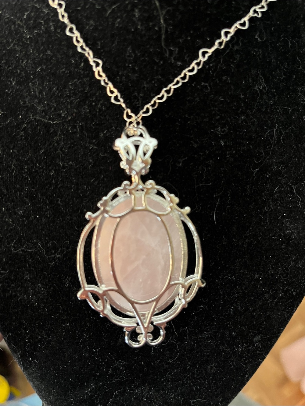 ππΈπGEMS EN VOGUE ROSE QUARTZ LARGE PENDANT. πππΈπππΈ - Picture 3 of 7
